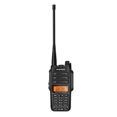 خرید UV-9R UV دو باند ضد آب و ضد گرد و غبار Walkie Talkie بیرونی سیاه ساخت آنلاین