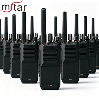 خرید X10D تلفن همراه تجاری بی سیم دیجیتالی و آنالوگ سازگار DMR با قدرت خروجی 5 ولت و مقاومت در برابر آب IPX5 برای ارتباطات طولانی مدت ساخت آنلاین