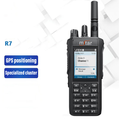رادیو دو طرفه دیجیتال R7 روشن و بلند تماس GPS موقعیت گذاری خوشه تخصصی