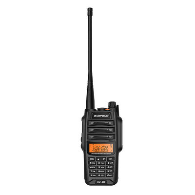 UV-9R UV دو باند ضد آب و ضد گرد و غبار Walkie Talkie بیرونی سیاه