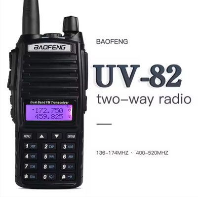 رادیو دو طرفه آنالوگ Baofeng UV-82 دو باند کسب و کار دو طرفه رادیو گیرنده 16 کانال با هدفون بی سیم